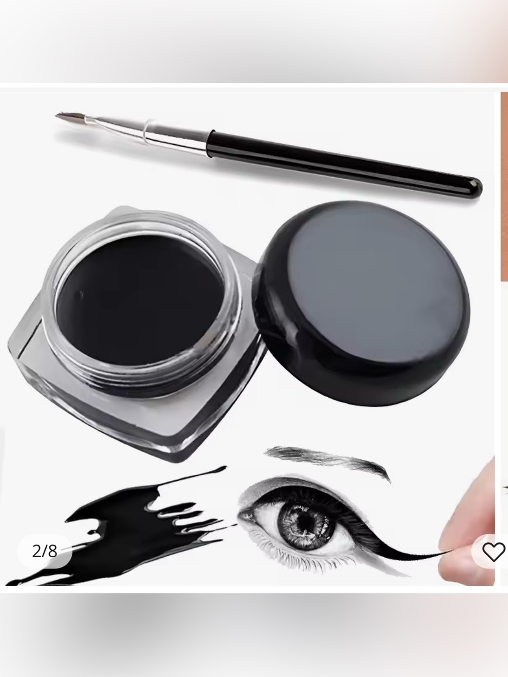 Black Eyeliner Cream Waterproof Beauty Cosmetics Long Lasting Eyeliner Gel